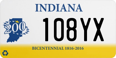 IN license plate 108YX