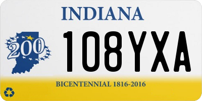 IN license plate 108YXA