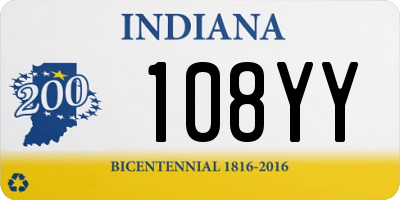 IN license plate 108YY