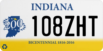 IN license plate 108ZHT