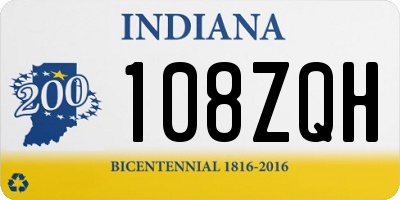 IN license plate 108ZQH