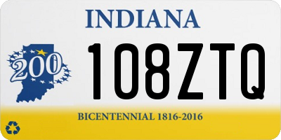 IN license plate 108ZTQ