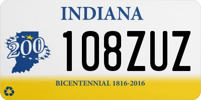 IN license plate 108ZUZ