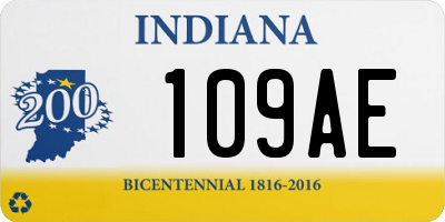 IN license plate 109AE