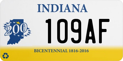 IN license plate 109AF