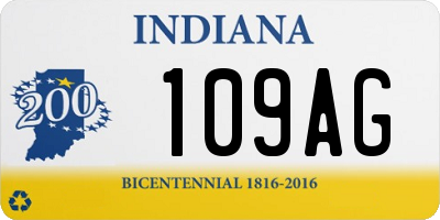 IN license plate 109AG