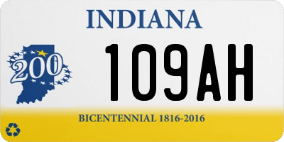 IN license plate 109AH