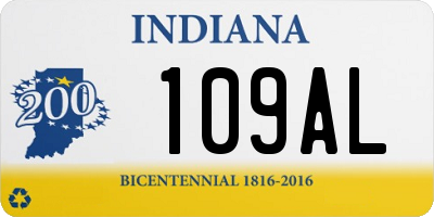 IN license plate 109AL