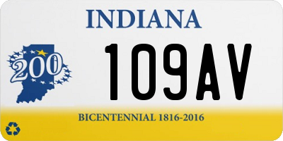 IN license plate 109AV