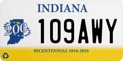 IN license plate 109AWY