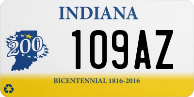 IN license plate 109AZ