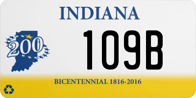 IN license plate 109B