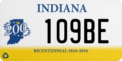 IN license plate 109BE