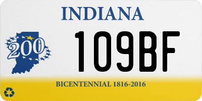 IN license plate 109BF