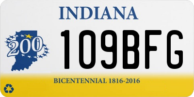 IN license plate 109BFG