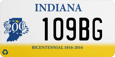 IN license plate 109BG