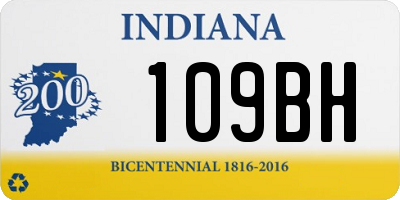 IN license plate 109BH