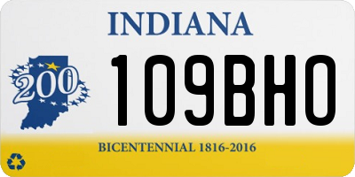 IN license plate 109BHO