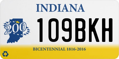 IN license plate 109BKH