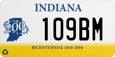 IN license plate 109BM
