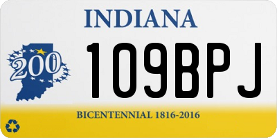 IN license plate 109BPJ