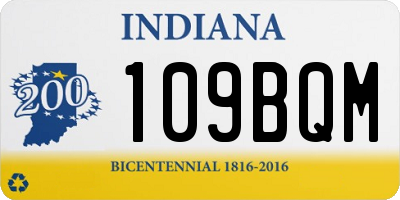 IN license plate 109BQM