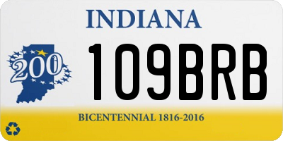 IN license plate 109BRB