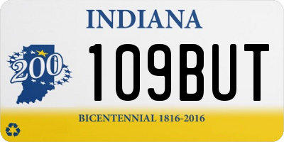 IN license plate 109BUT
