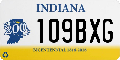 IN license plate 109BXG