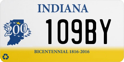 IN license plate 109BY