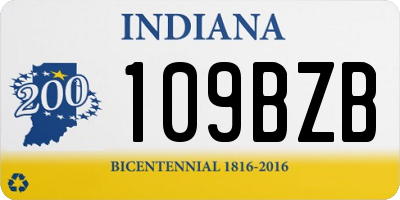 IN license plate 109BZB