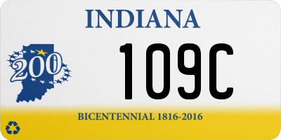 IN license plate 109C