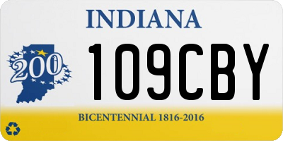 IN license plate 109CBY