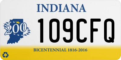 IN license plate 109CFQ