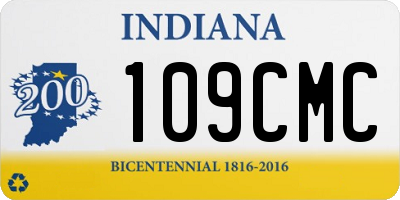 IN license plate 109CMC