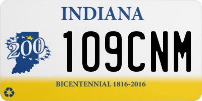 IN license plate 109CNM
