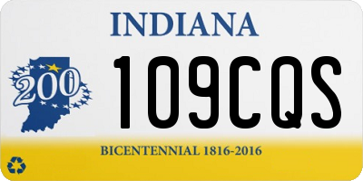 IN license plate 109CQS