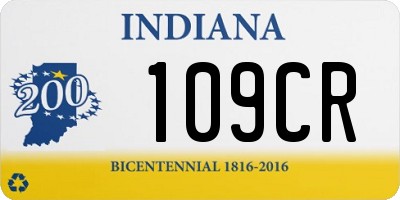 IN license plate 109CR