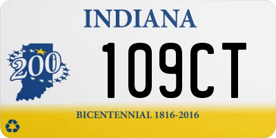 IN license plate 109CT