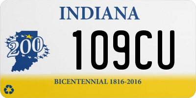 IN license plate 109CU