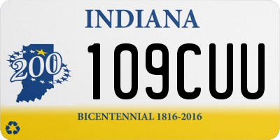 IN license plate 109CUU