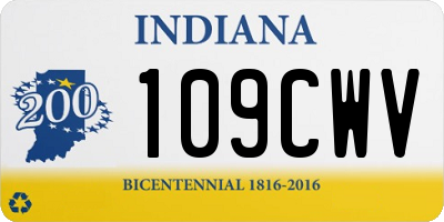 IN license plate 109CWV