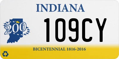 IN license plate 109CY