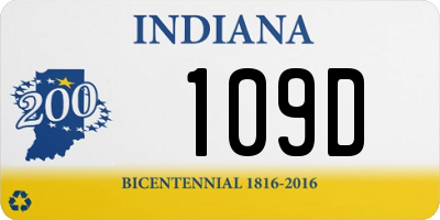 IN license plate 109D