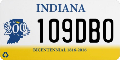 IN license plate 109DBO