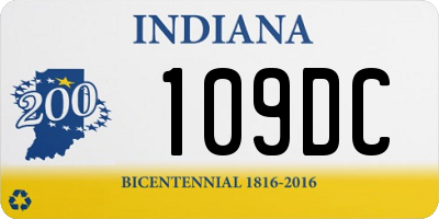 IN license plate 109DC