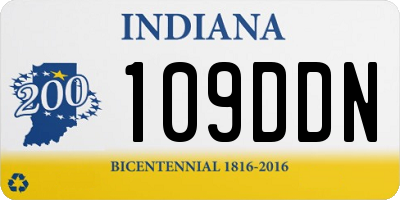 IN license plate 109DDN