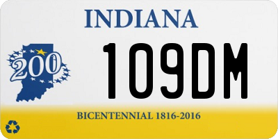 IN license plate 109DM