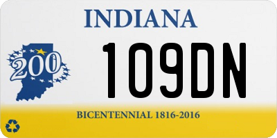 IN license plate 109DN