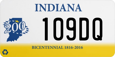 IN license plate 109DQ